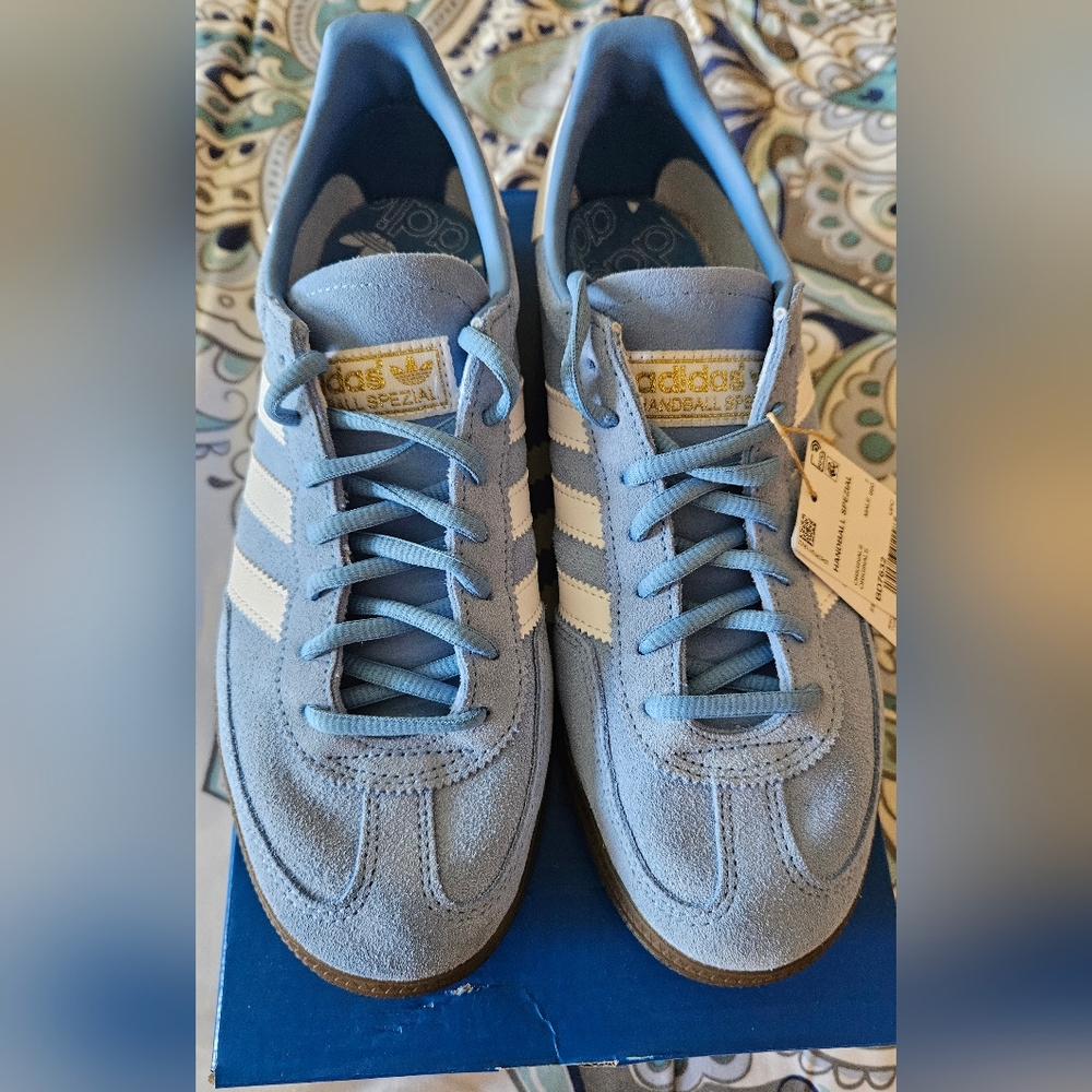 Adidas Handball Spezial Shoes size 7.5 mens US Light Blue NWT - Picture 4 of 11